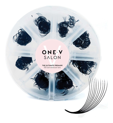 One V Salon 500 Abanicos De Extensiones De Pestanas Sueltas,