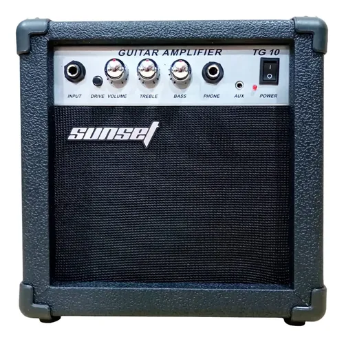 Amplificador Combo 10W Guitarra Eléctrica Sunset TG-10 Negro Compacto