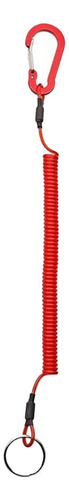 4 Cordón En Espiral Seguro Retráctil, Cordones De Rojo