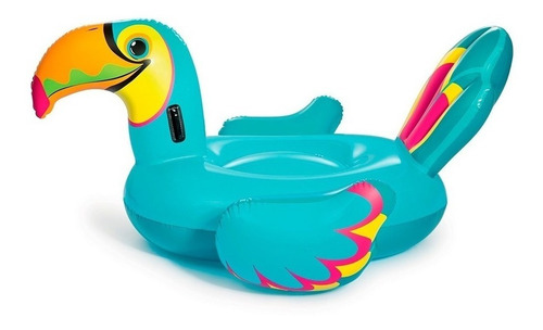 Boia Inflável Grande Tucano Piscina Praia Suporta 90kg Mor Cor Azul