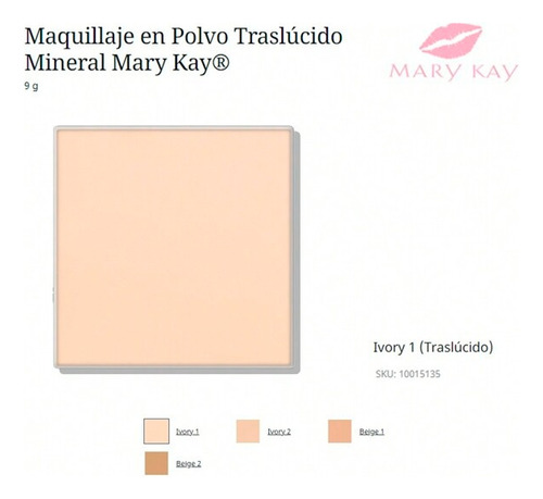 Maquillaje Polvo Traslucido Mineral Mary Kay Ivory 1 Ivory 1