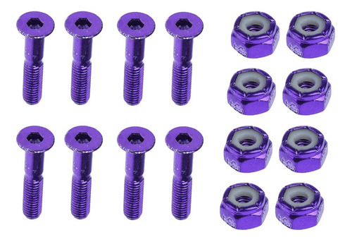 2 X 8 Pcs De Tornillos Con Tuercas Suministros De Púrpura