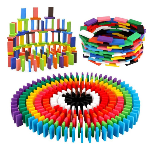 Super Domino Blocks, 360pcs Bulk Domino Start Kit 12 Colorid