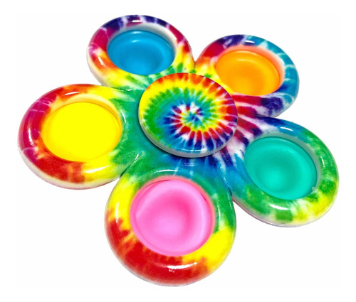 Juguete Plástico Ligero Fidget Spinner Antiestrés Con Pop It