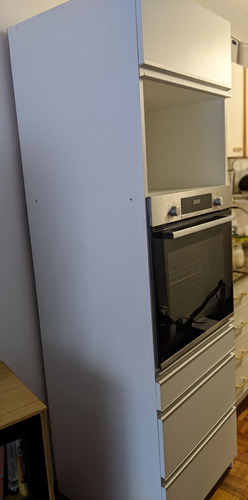 Imagen 2 de 4 de Mueble Para Horno De Empotrar Y Microondas