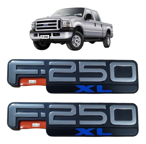 Par De Emblema Lateral F250 Xl De 1998 À 2006 