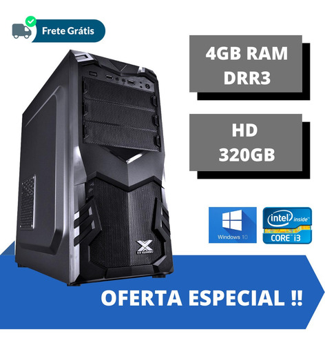 Cpu Star I3 4gb Ddr3 Ram Hd 320gb Win10 + Programas Básicos