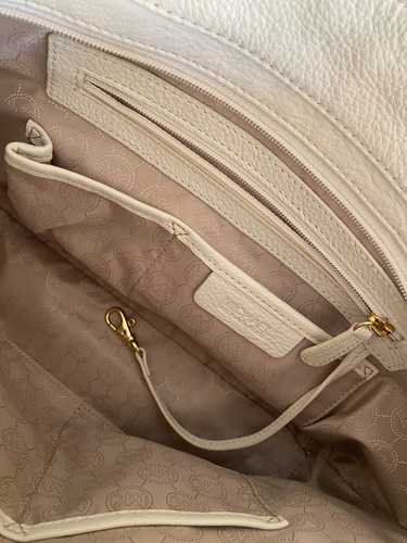 Cartera Michael Kors Beige Lisa Oro Café (Usado)