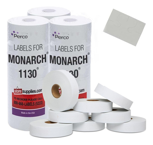 Etiquetas Blancas Para Monarch 1130 - Sin Impresin - Incluye