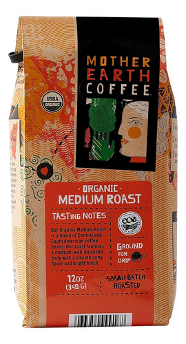 Mother Earth - Café Molido Orgánico Tostado Medio, 12 Oz, Pa