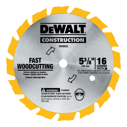 Dewalt Hoja Sierra Circular 5 3 8  16 Diente Corte Madera