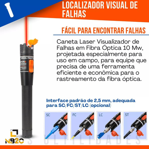Lápiz De Luz De Fibra Óptica Con Visualización De Fallas De