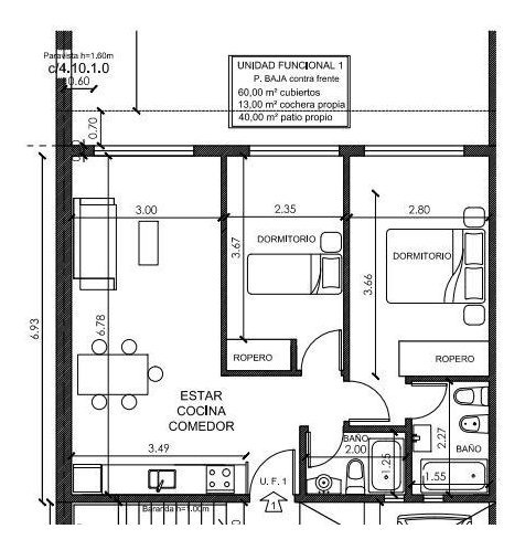 Imagen 10 de 14 de Departamento 3 Ambientes Con Patio Y Cochera