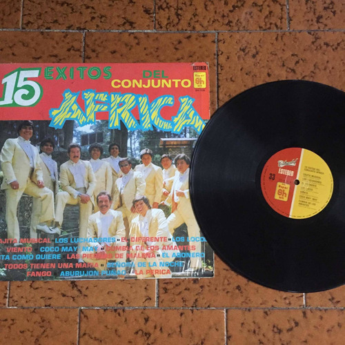 Conjunto Africa Lp 15 Éxitos Cumbia Disco De Vinyl Acetato