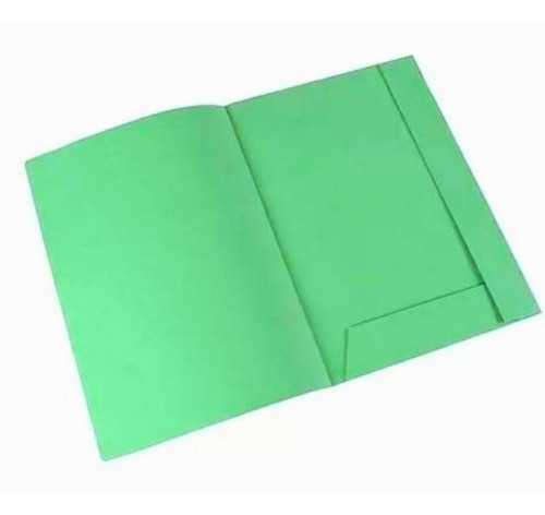 Carpeta Presentacion A4 2 Solapas Verde Pack X 50 Unidades