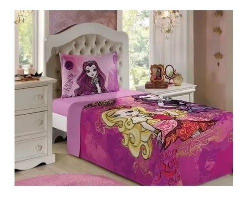 Jogo De Cama Infantil Ever After High Com 3 Peças Lepper