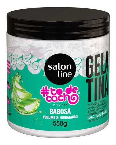 Gelatina To De Cacho Babosa Volume Hidrata Salon Line 550g