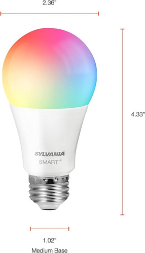 Imagen 7 de 8 de Bombillo Wifi Inteligente Rgb Google Assistant Alexa Siri