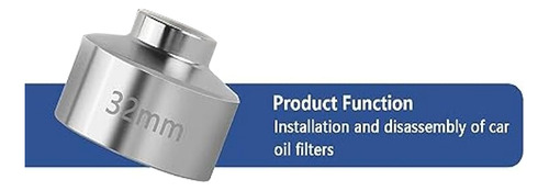 Llave De Filtro De Aceite Con Enchufe De 32 Mm, Filtro De Ac