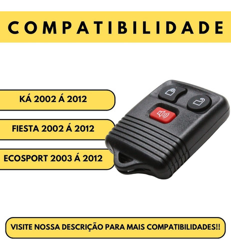 Controle Alarme Completo Ká 2002 A 2012 3 Botões