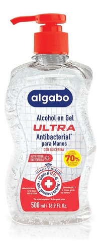 Alcohol En Gel Ultra 500ml Algabo Fragancia Neutra