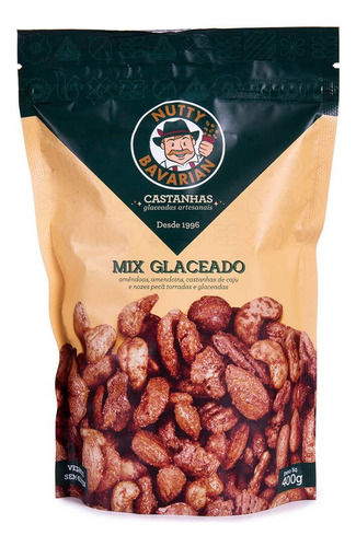 Mix De Nuts Doces Glaceados Com AmĂȘndoas Nozes Castanha 400g