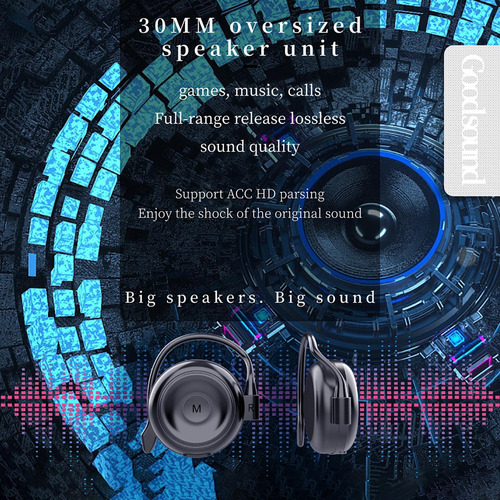 Fones De Ouvido Bluetooth 5.2 Clipe De Ouvido 150mah Bateria