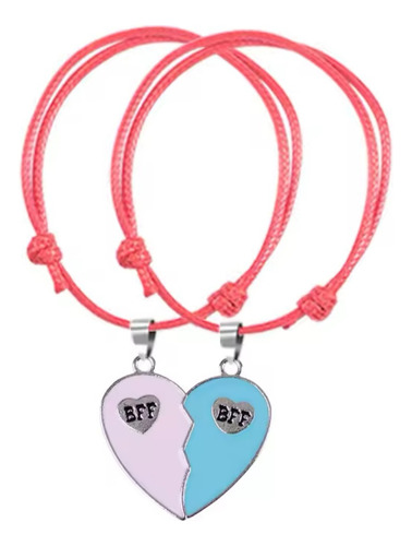 Brazalete Pulseras Bff Best Friend Forever Rojo 13 Cm 13 Cm Rojo