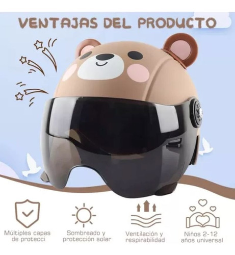 Cascos Infantil De Dibujos Y Cascos De Campañas Para Niños Marrón Monocolor 3/4