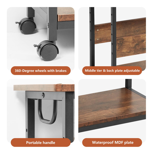Soporte Para Computadora De 3 Niveles Ajustable 60 X 30 X 70
