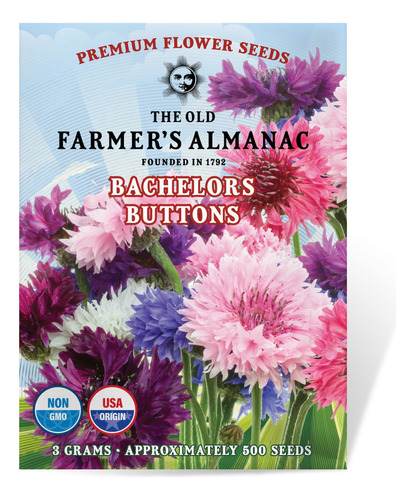 The Old Farmer's Almanac Bachelors Buttons Seeds - Aproximad