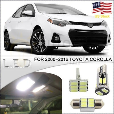 Luz Interior De Led 6pcs Paquete Blanco Kit Para El Corolla 