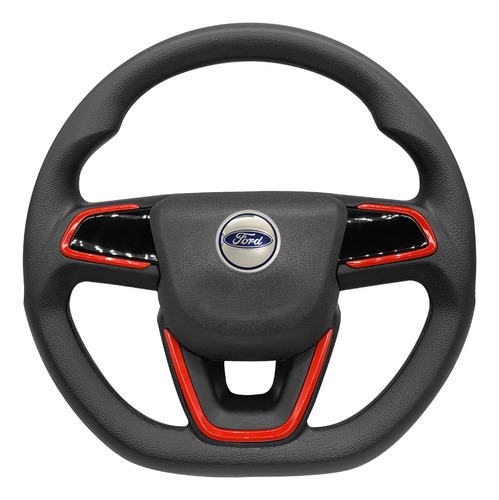 Volante Rs Sport Vermelho Ford Ka Fiesta Zetec Rocam Pampa