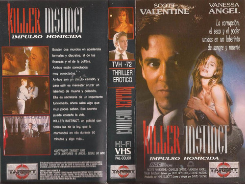 Killer Instinct Vhs Impulso Homicida Vanessa Angel 1991
