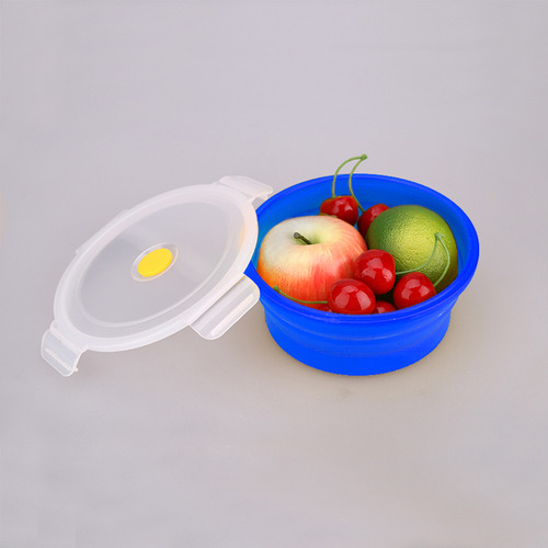 Cuenco Plegable De Silicona Azul De 400 Ml