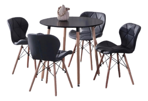 Set Mesa Comedor Eames + 4 Sillas Diamond- Alto Impacto