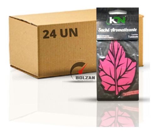 Kit 24un Atacado Folhinhas Rosa Tutti-frutti Kn Automotivos 