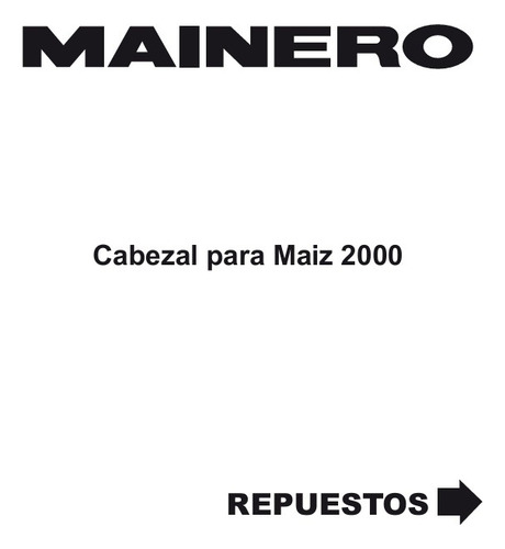 Manual Catalogo Pieza Repuestos Cabezal Maicero Mainero 2000