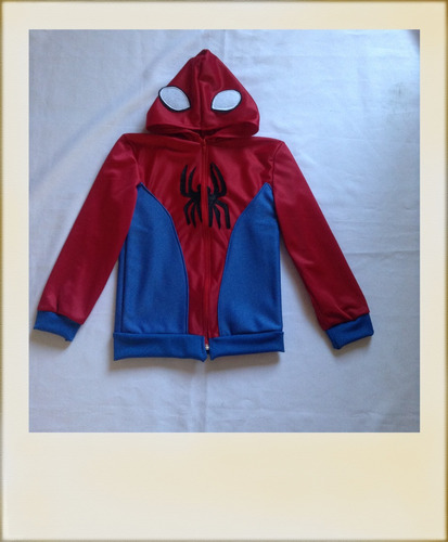 Campera De Spiderman Para Niños Persnonalizadas Azul Y Roja