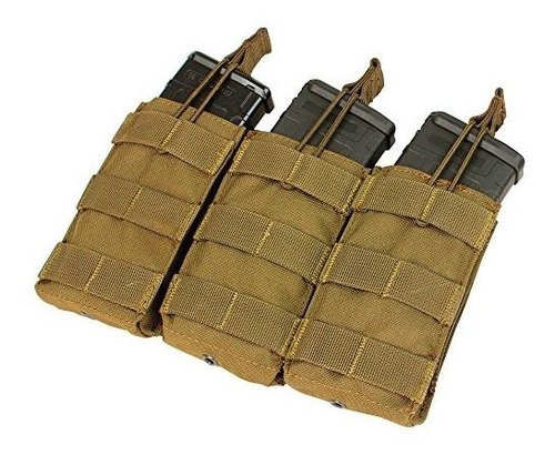 Condor Triple M4 / M16 Abierto Top-mag Pouch, Coyote Brown.