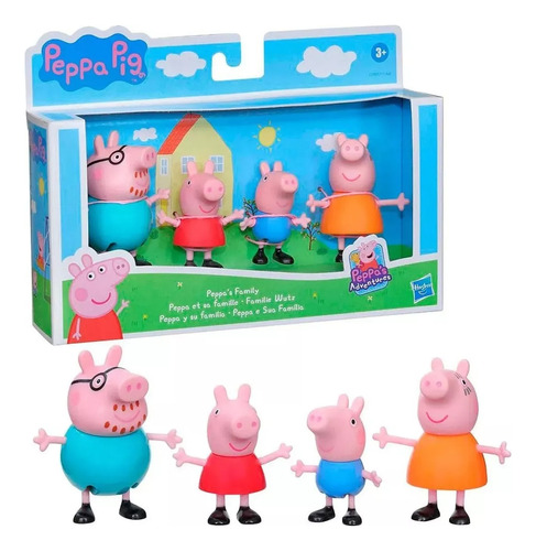 Peppa Pig Set X4 Figuras - Peppa Y Su Familia