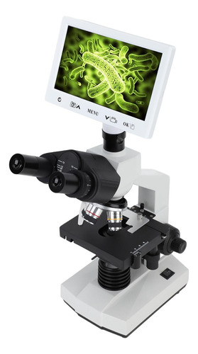 Microscopio Trinocular Digital Con Pantalla De 7 Pulgadas