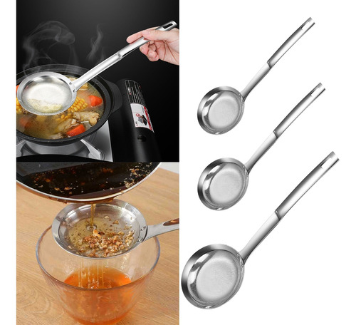 Cuchara Desnatadora De Acero (l) Para Separación De Aceite D
