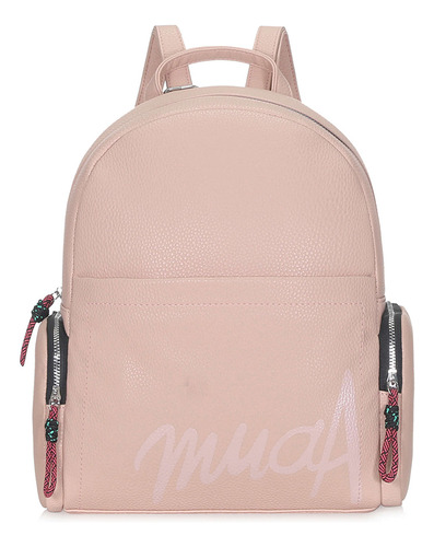 Mochila Muaa 17659 Color Nude Diseño De La Tela Liso