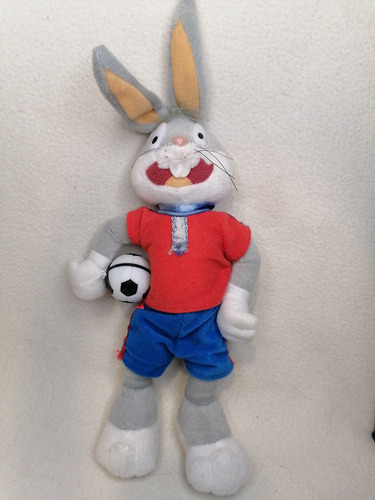 Peluche Original Bugs Bunny Fútbol Looney Tunes 30cm. 
