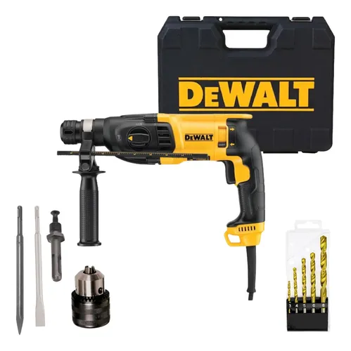 comprar Martelete Combinado Sds 800w D25133k Dewalt + Kit Completo Cor Amarelo 110v