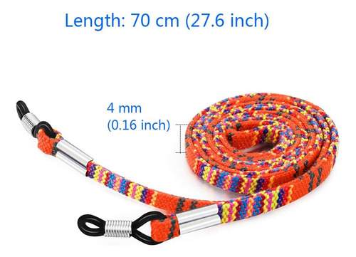 6 Piezas De Cadena De Gafas De Algodón Grueso Deportes...
