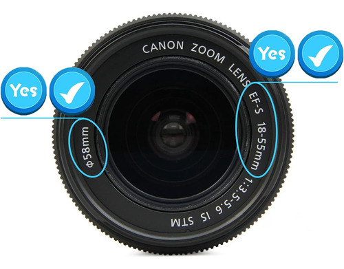 58mm Lens Cap Cover For Canon Ef-s 18-55mm F/3.5-5.6 Is I...