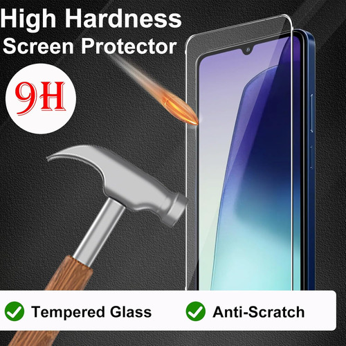 Funda Uso Rudo Carcasa Cámara Para Redmi 14c/a4/c75+mica Negro Redmi 14c 4g/redmi A4 5g/xiaomi Poco C75