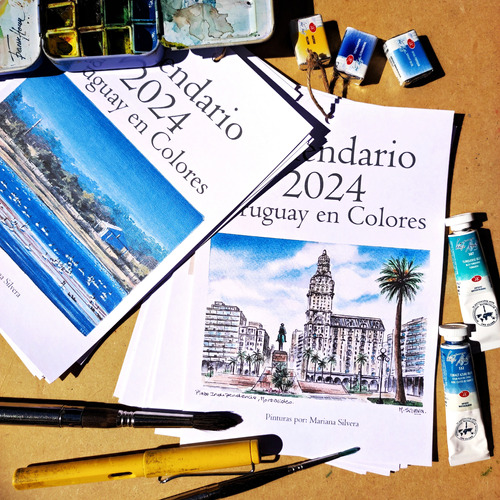Calendario A5 2024 Con Pinturas De Uruguay Artesanal
